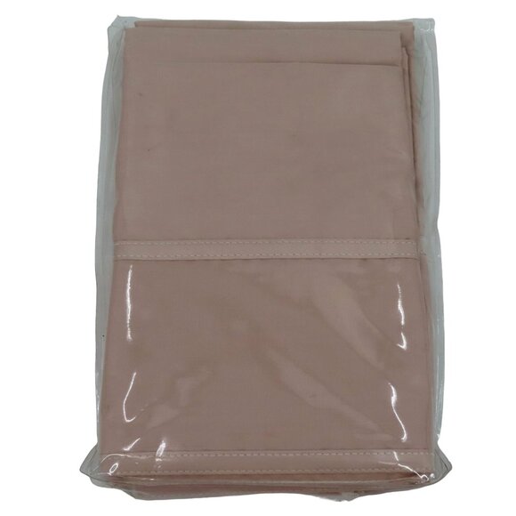 Ralph Lauren 2 King Size Shell Pink Cotton Sateen Fabric Pillowcases 280 Thread - Picture 1 of 7